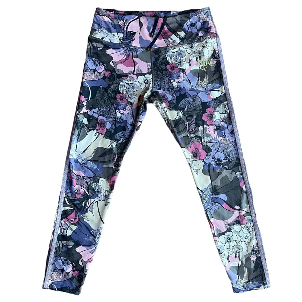 Nike Floral Print Leggings - Multicolor